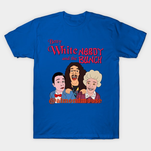 "Betty white and the nerdy bunch" red T-Shirt by FrogJam on toast